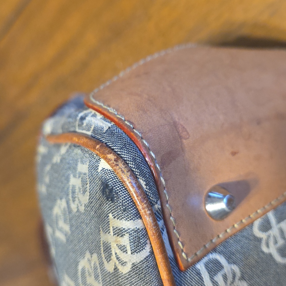 Dooney & Bourke Blue and Tan Shoulder Bag - Picture 7 of 16